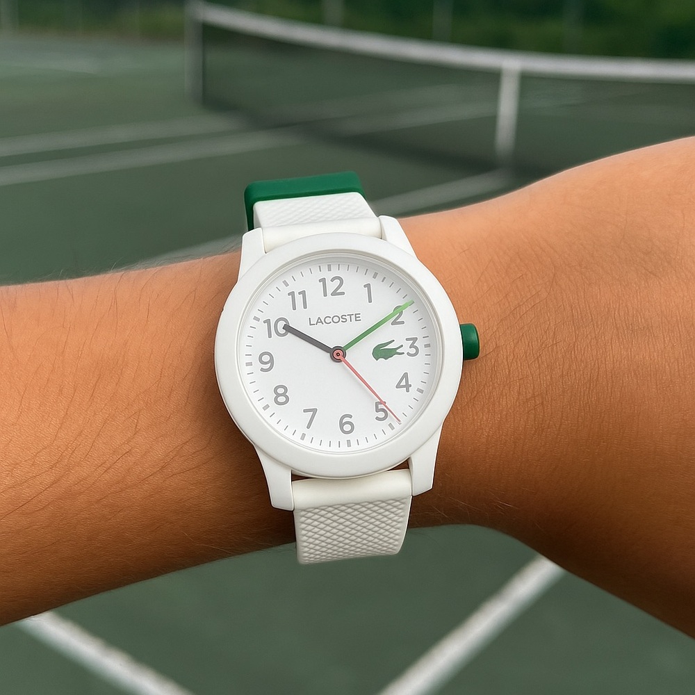 Lacoste Kids White and Green Watch